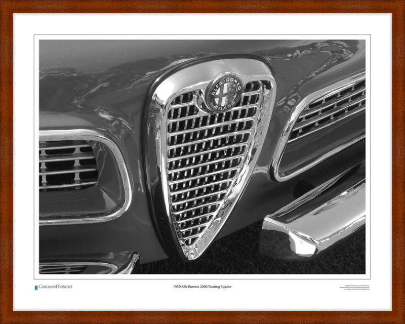 1959 Alfa Romeo 2000 Touring Spyder / CPA209B / Black and White