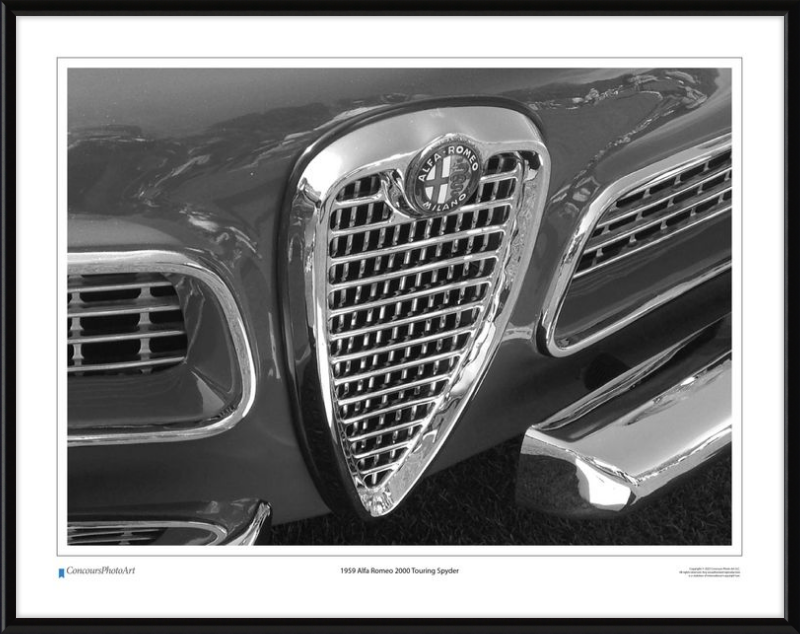 1959 Alfa Romeo 2000 Touring Spyder / CPA209B / Black and White