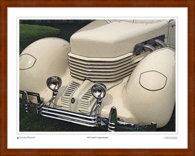 1937 Cord 812 Supercharged / CPA309C / Stylized Image