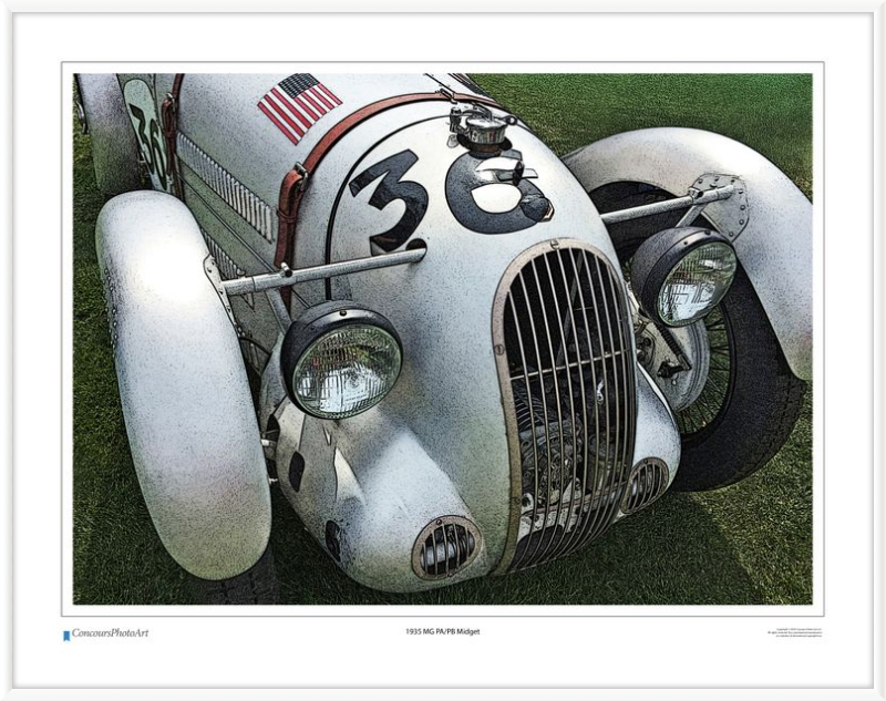 1935 MG PA/PB Midget / CPA410C / Stylized Print