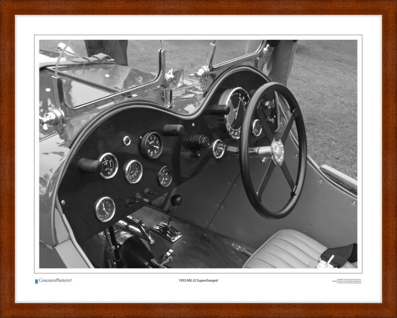 1933 MG J2 Supercharged / CPA603B / Black and White