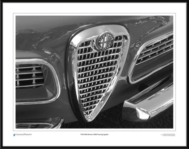 1959 Alfa Romeo 2000 Touring Spyder / CPA209B / Black and White