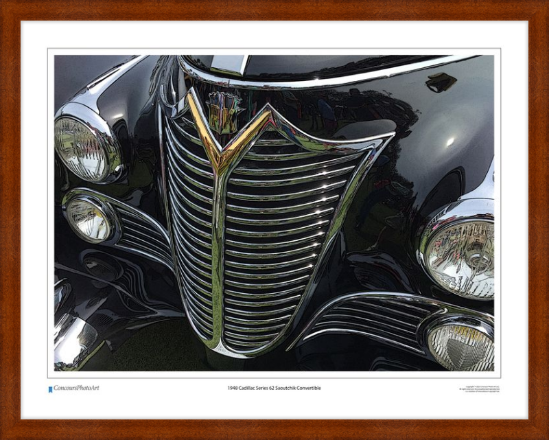 1948 Cadillac Series 62 Saoutchik Convertible / CPA302C / Stylized Image