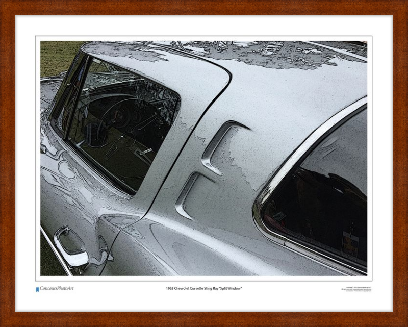1963 Chevrolet Corvette Sting Ray "Split Window" / CPA301c / Stylized Image