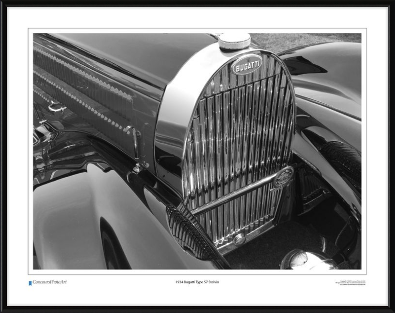 1934 Bugatti Type 57 Stelvio / CPA201B / Black and White