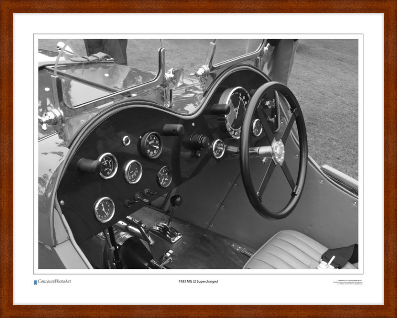 1933 MG J2 Supercharged / CPA603B / Black and White