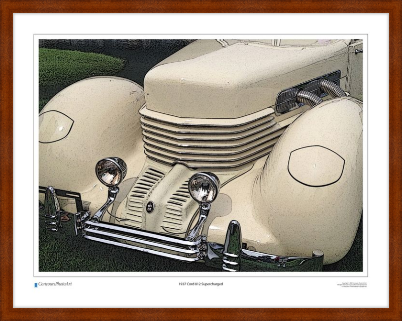 1937 Cord 812 Supercharged / CPA309C / Stylized Image