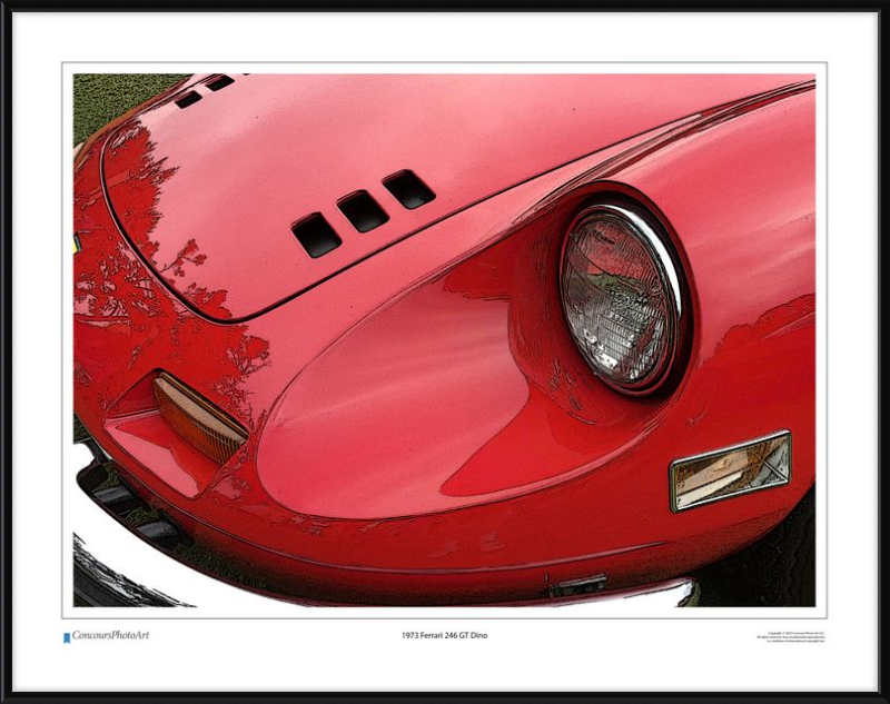 1973 Ferrari 246 GT Dino / CPA208C / Stylized Image