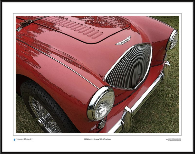 1954 Austin-Healey 100-4 / CPA112C / Stylized Image