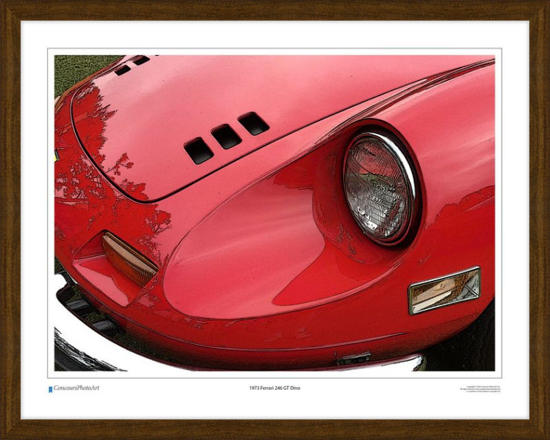1973 Ferrari 246 GT Dino / CPA208C / Stylized Image