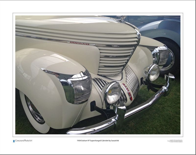 1938 Graham 97 Supercharged Cabriolet by Saoutchik / CPA307A / Color Image