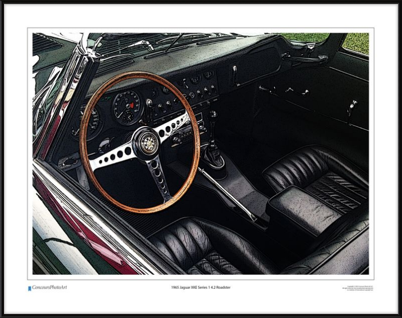 1965 Jaguar XKE Series 1 4.2 Roadster / CPA605C / Stylized Image