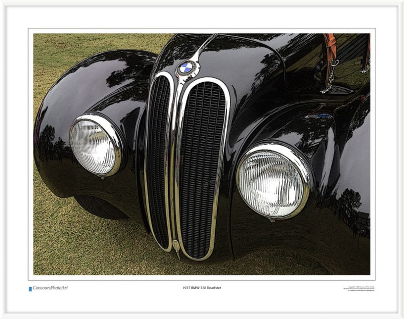 1937 BMW 328 Roadster / CPA206C / Stylized Image