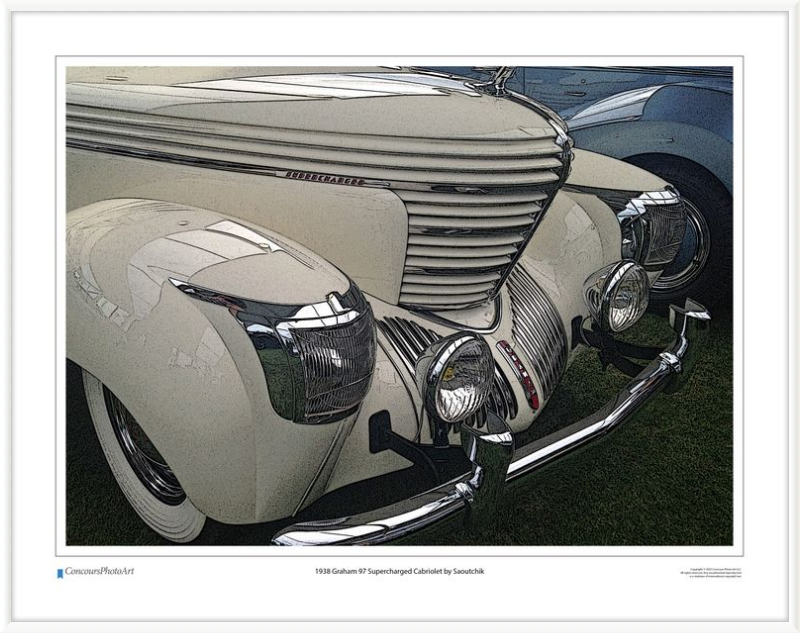 1938 Graham 97 Supercharged Cabriolet by Saoutchik / CPA307C / Stylized Image