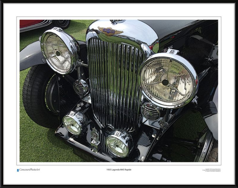 1935 Lagonda M45 Rapide / CPA104C / Stylized Image