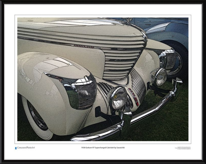 1938 Graham 97 Supercharged Cabriolet by Saoutchik / CPA307C / Stylized Image