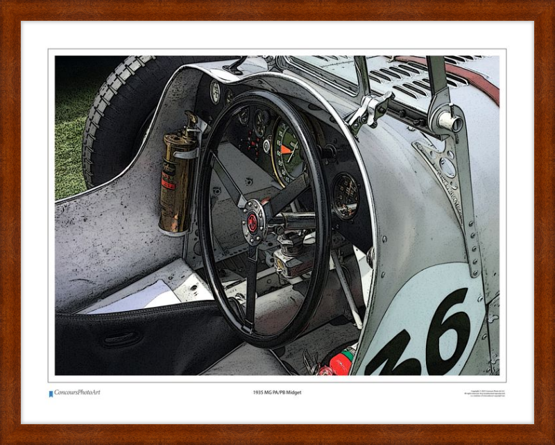 1935 MG PA/PB Midget / CPA607C / Stylized Image