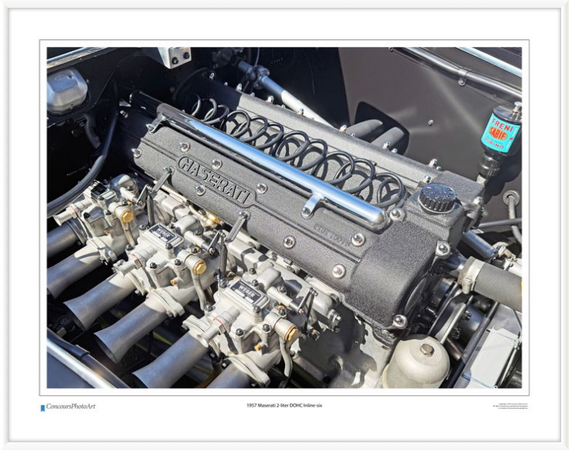 1957 Maserati 2-liter DOHC Inline-six / CPA714A / Color Print