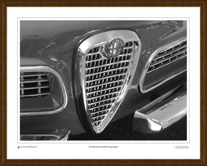 1959 Alfa Romeo 2000 Touring Spyder / CPA209B / Black and White