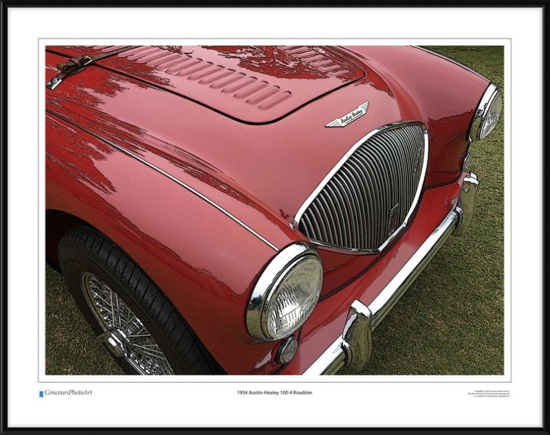 1954 Austin-Healey 100-4 / CPA112C / Stylized Image