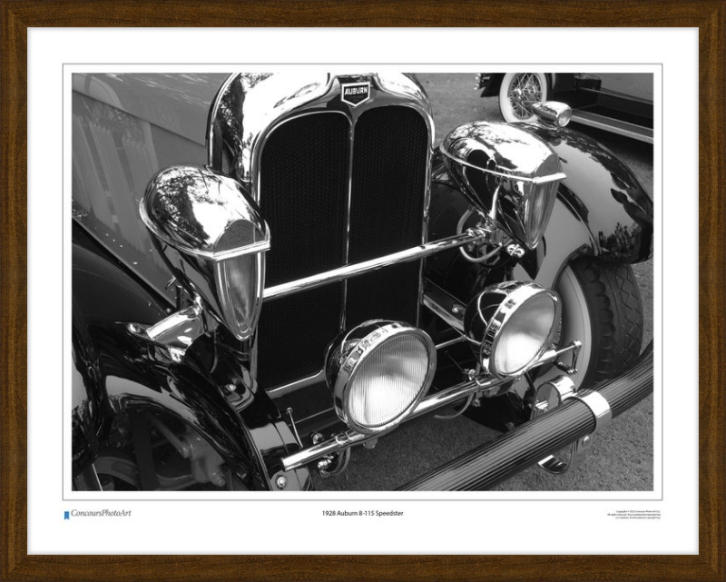 1928 Auburn 8-115 Speedster / CPA311B / Black and White