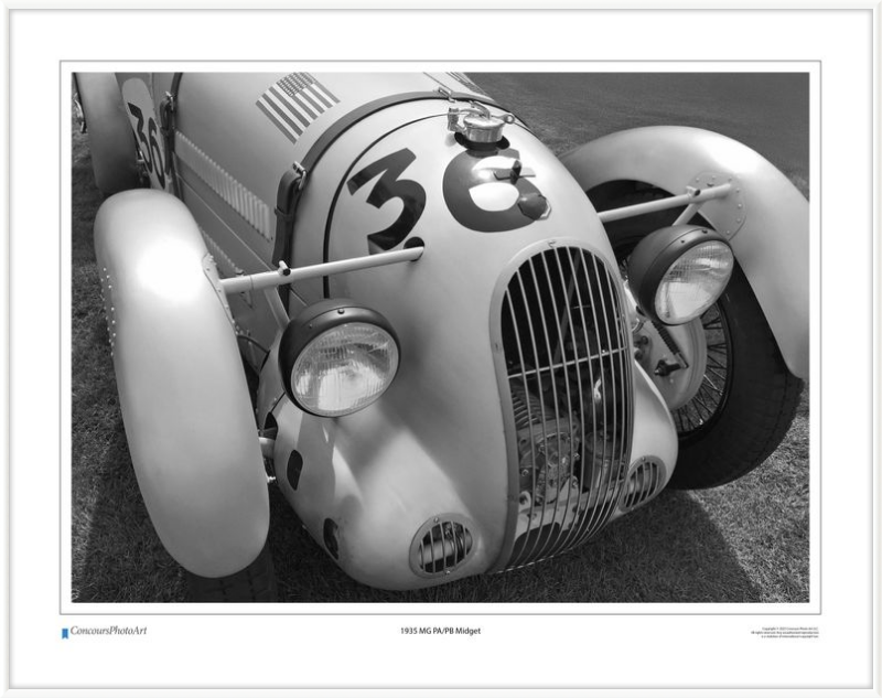 1935 MG PA/PB Midget / CPA410B / Black and White