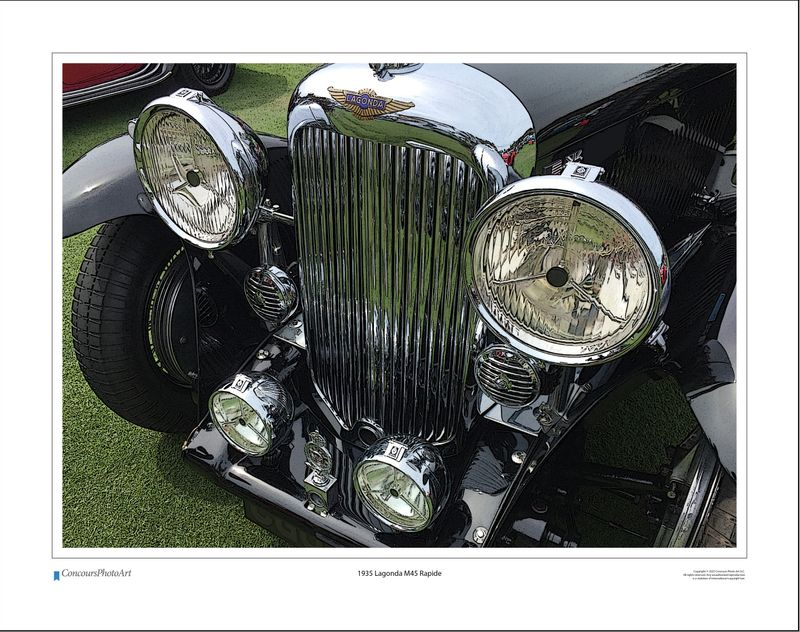 1935 Lagonda M45 Rapide / CPA104C / Stylized Image