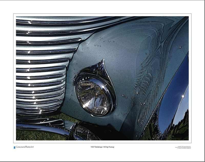 1937 Delahaye 145 by Franay / CPA204C / Stylized Image