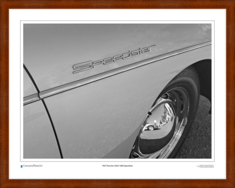 1957 Porsche 356A 1600 Speedster / CPA210B / Black and White