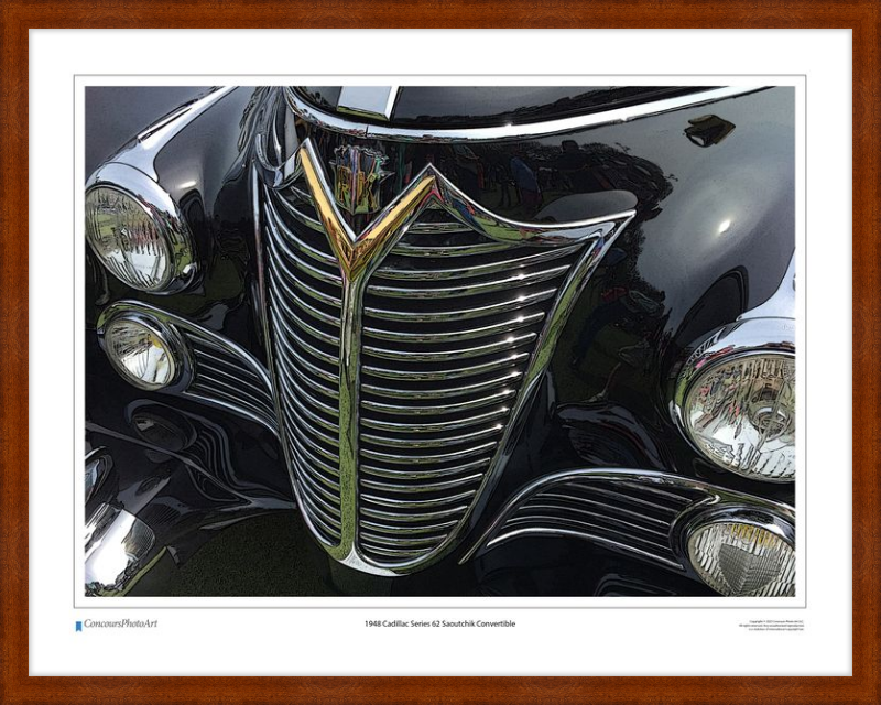 1948 Cadillac Series 62 Saoutchik Convertible / CPA302C / Stylized Image
