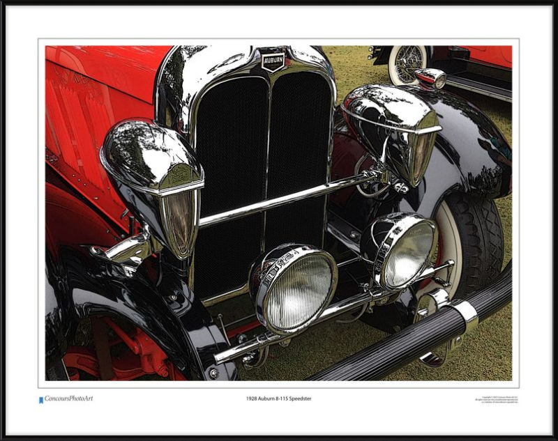 1928 Auburn 8-115 Speedster / CPA311C / Stylized Image