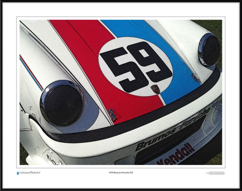 1979 Brumos Porsche 935 / CPA401C / Stylized Image