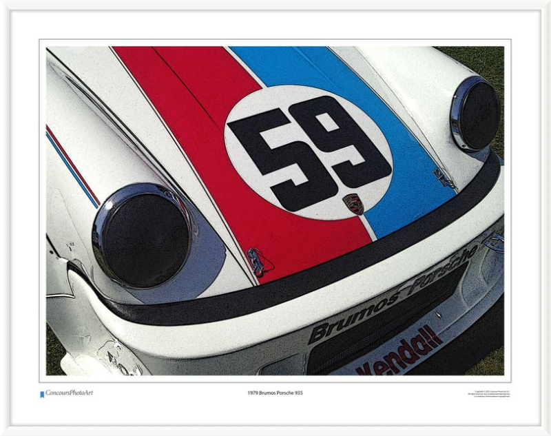 1979 Brumos Porsche 935 / CPA401C / Stylized Image