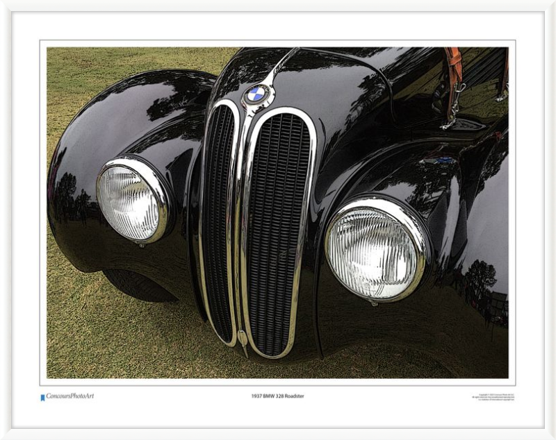 1937 BMW 328 Roadster / CPA206C / Stylized Image