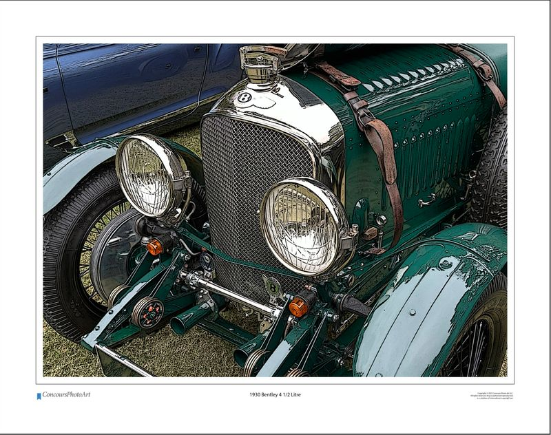 1930 Bentley 4 1/2 Litre / CPA113C / Stylized Image