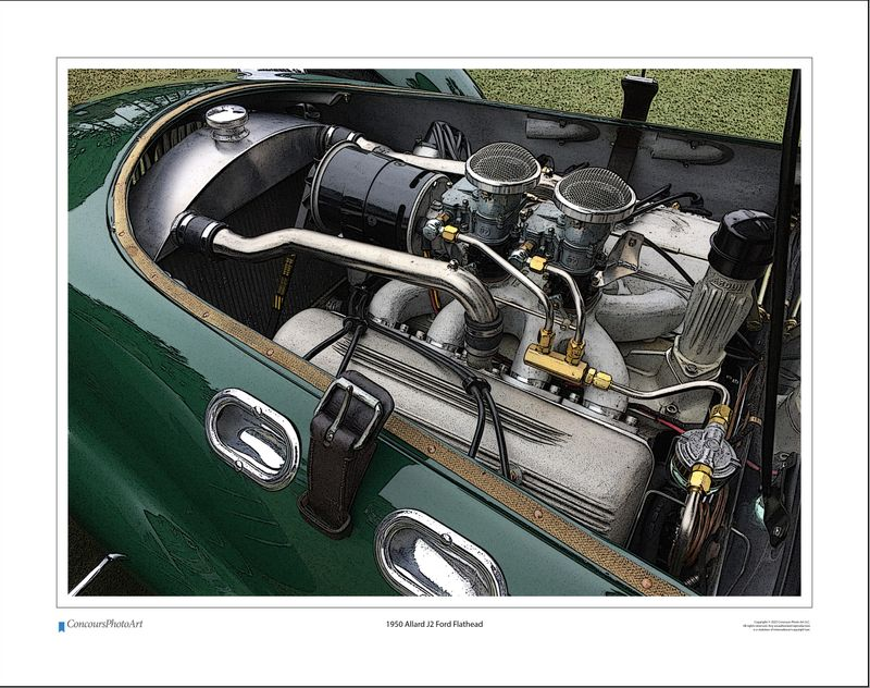 1950 Allard J2 Ford Flathead / CPA701C / Stylized Image