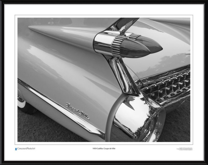 1959 Cadillac Coupe de Ville / CPA304B / Black and White