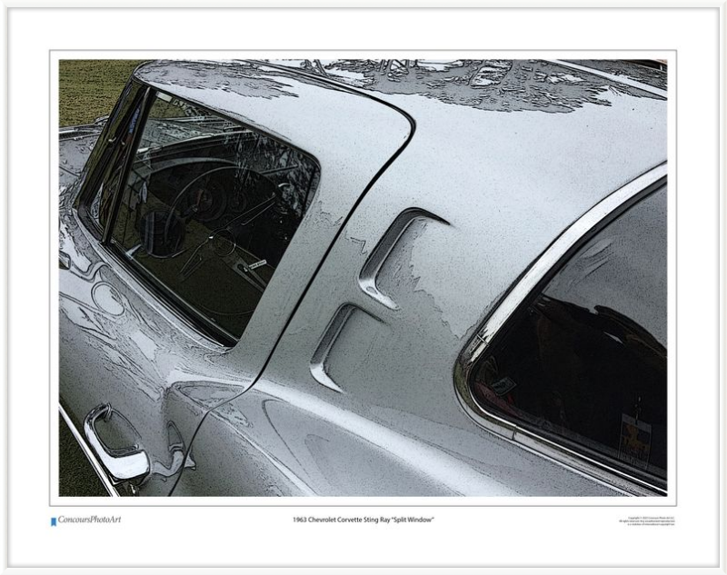 1963 Chevrolet Corvette Sting Ray "Split Window" / CPA301c / Stylized Image