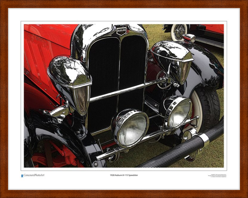 1928 Auburn 8-115 Speedster / CPA311C / Stylized Image