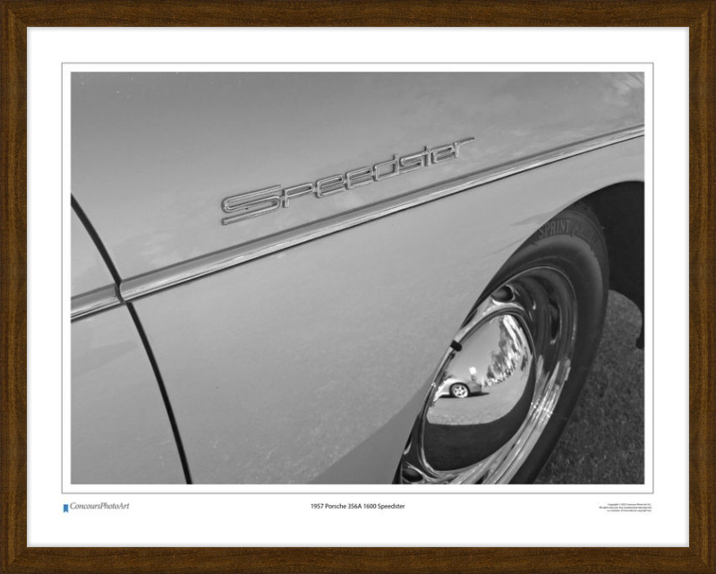 1957 Porsche 356A 1600 Speedster / CPA210B / Black and White