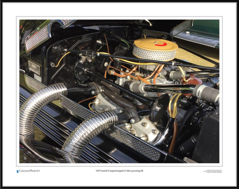 1937 Cord 812 Supercharged 4.7-liter Lycoming V8 / CPA709A / Color Image