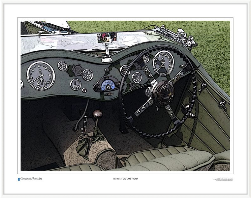 1934 SS 1 2½-Litre Tourer / CPA612C / Stylized Image
