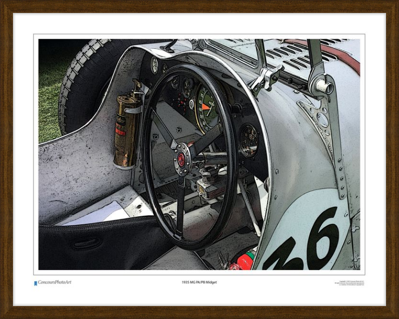1935 MG PA/PB Midget / CPA607C / Stylized Image