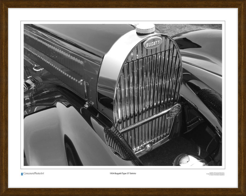 1934 Bugatti Type 57 Stelvio / CPA201B / Black and White