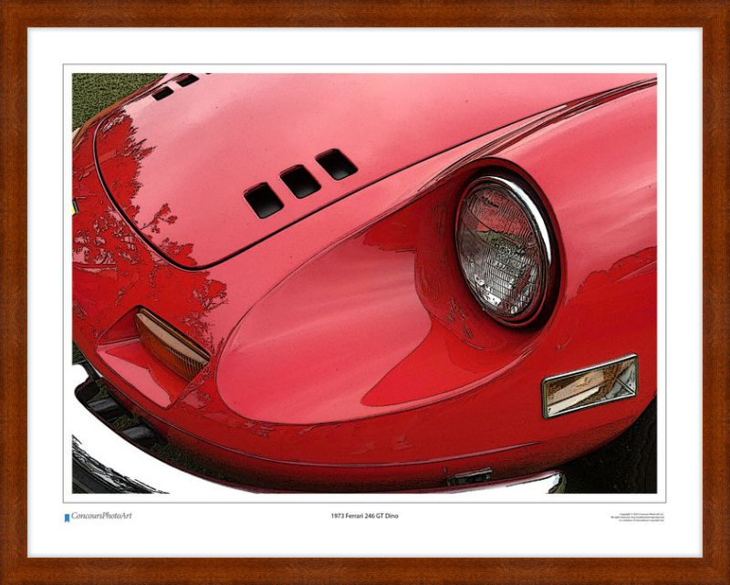 1973 Ferrari 246 GT Dino / CPA208C / Stylized Image