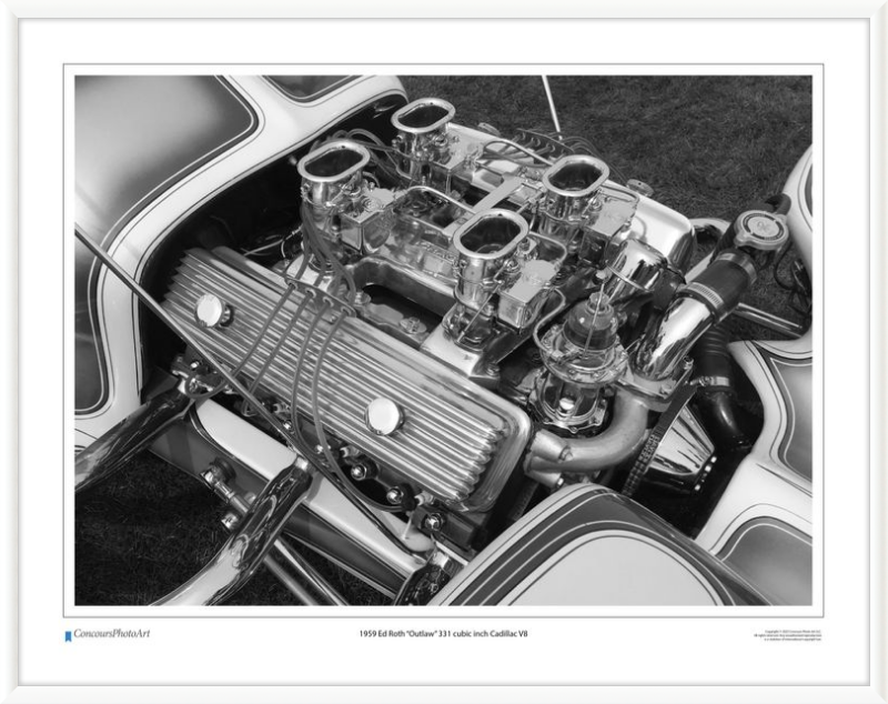 1959 Ed Roth “Outlaw” 331 cubic inch Cadillac V8 / CPA706B / Black and White