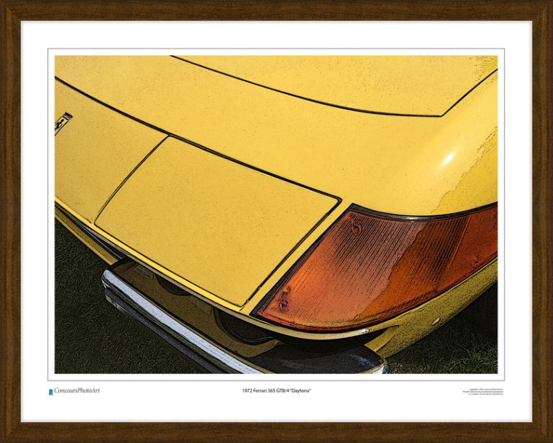1972 Ferrari 365 GTB/4 “Daytona” / CPA205C / Stylized Image