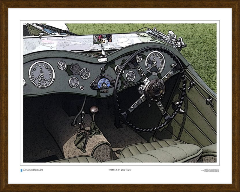 1934 SS 1 2½-Litre Tourer / CPA612C / Stylized Image