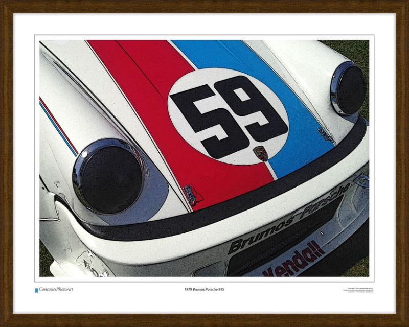 1979 Brumos Porsche 935 / CPA401C / Stylized Image