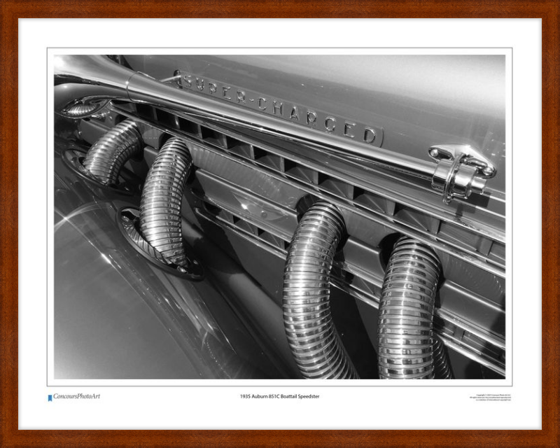 1935 Auburn 851C Boattail Speedsterr / CPA310B / Black and White